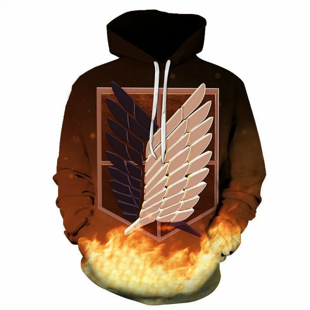 Attack on Titan Scouting Legion Fire Hoodie