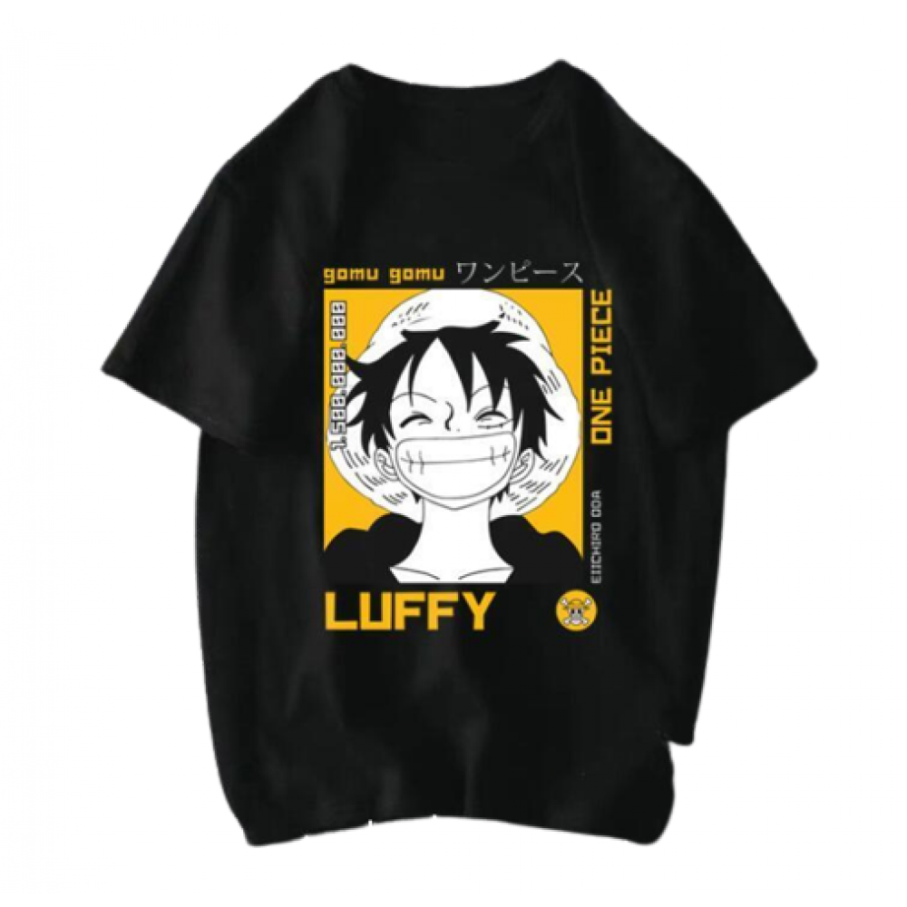 One Piece Luffy Legend Black Oversized T-shirt 